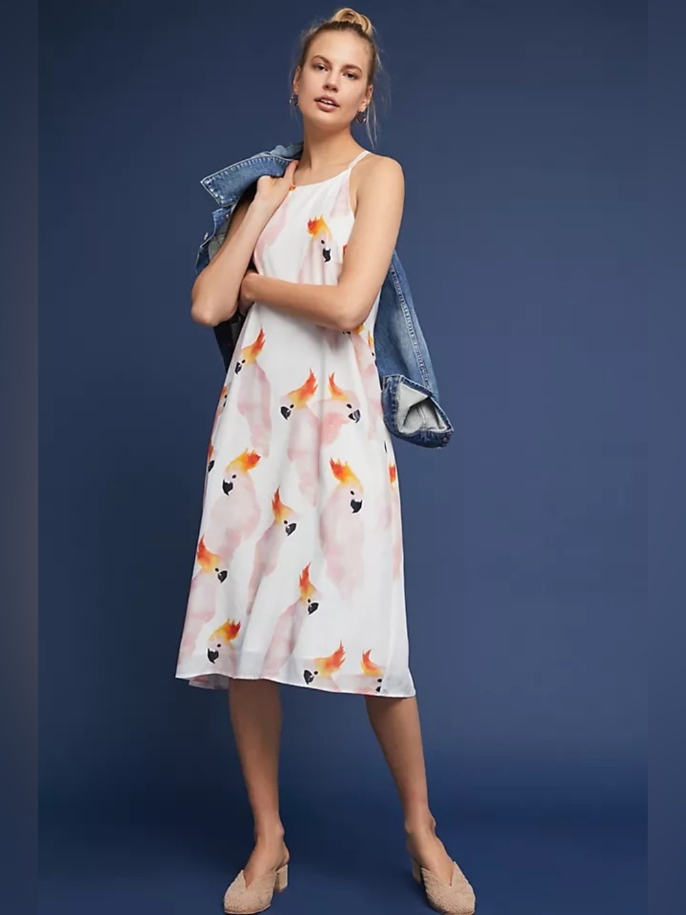 Corey Lynn Calter Zola Parrot Print Halter Dress XS